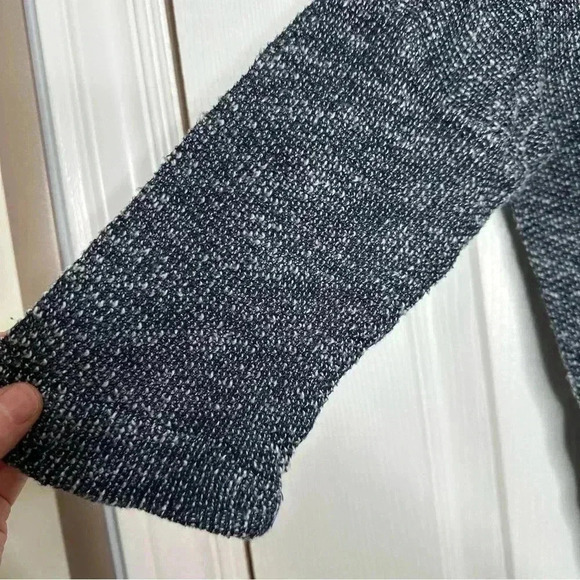 Joe Fresh Knit Shirt 3/4 Sleeves Oversized Marled Blue & White Size Extra Small - Picture 2 of 16